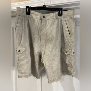 Mens Guy Harvey tan marbled polyester shorts